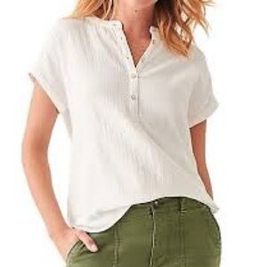 Faherty White Button-Down Shirt